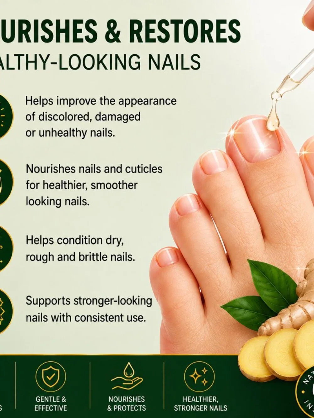 7 Days Nail Fungus Solution with Ginger Extract – 2.02 Fl Oz